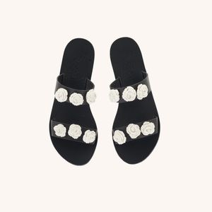 Ancient Greek sandals Melia sandals - black/floral